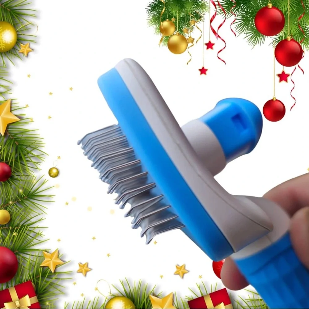 Blue Grooming Brush for cat